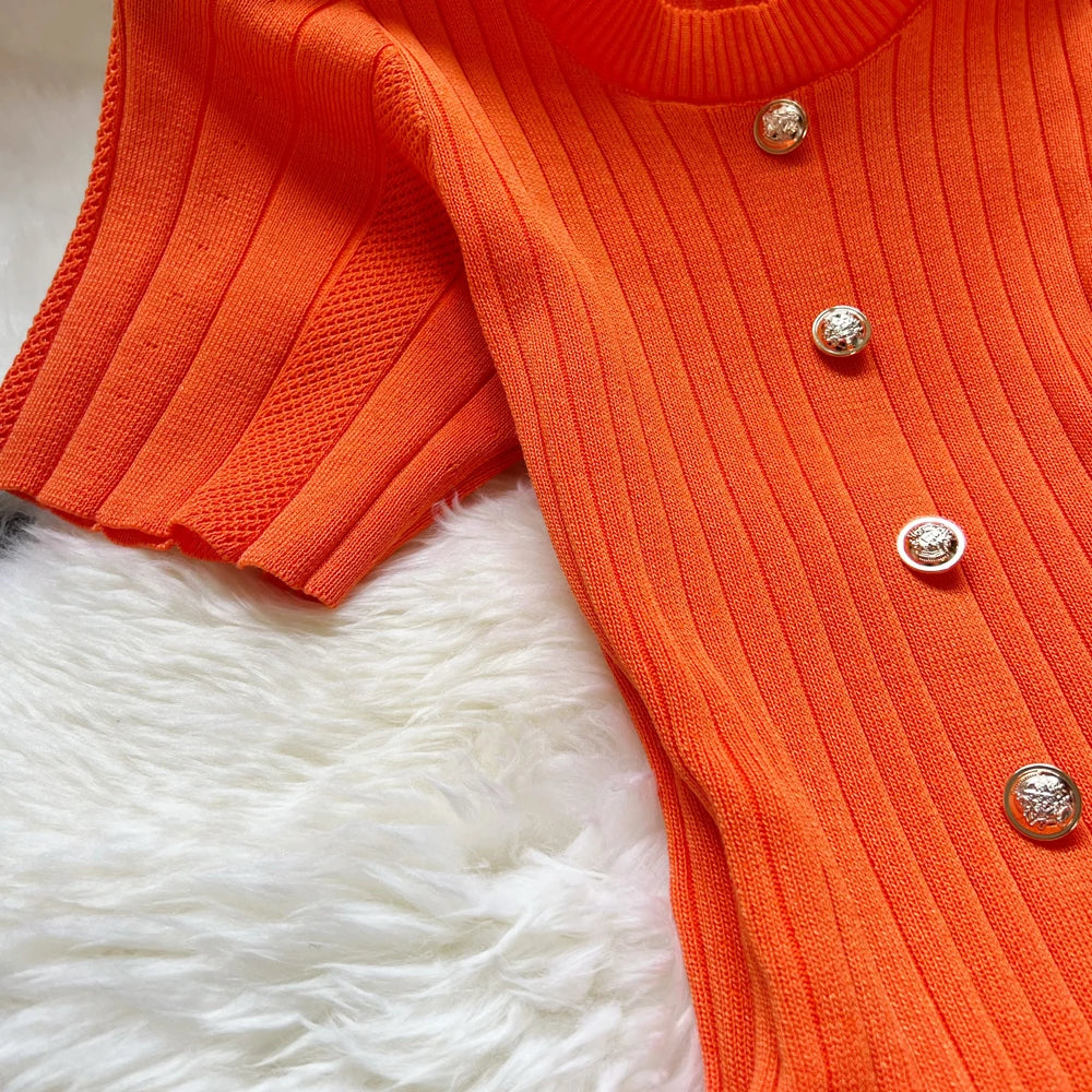 Summer Women Knitted Long Dress