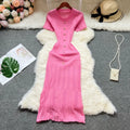 Summer Women Knitted Long Dress