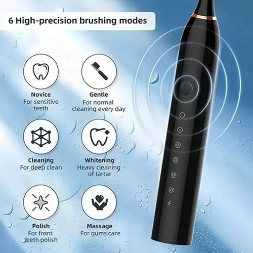 Electric Toothbrush Six Speed Mode USB Charging Waterproof